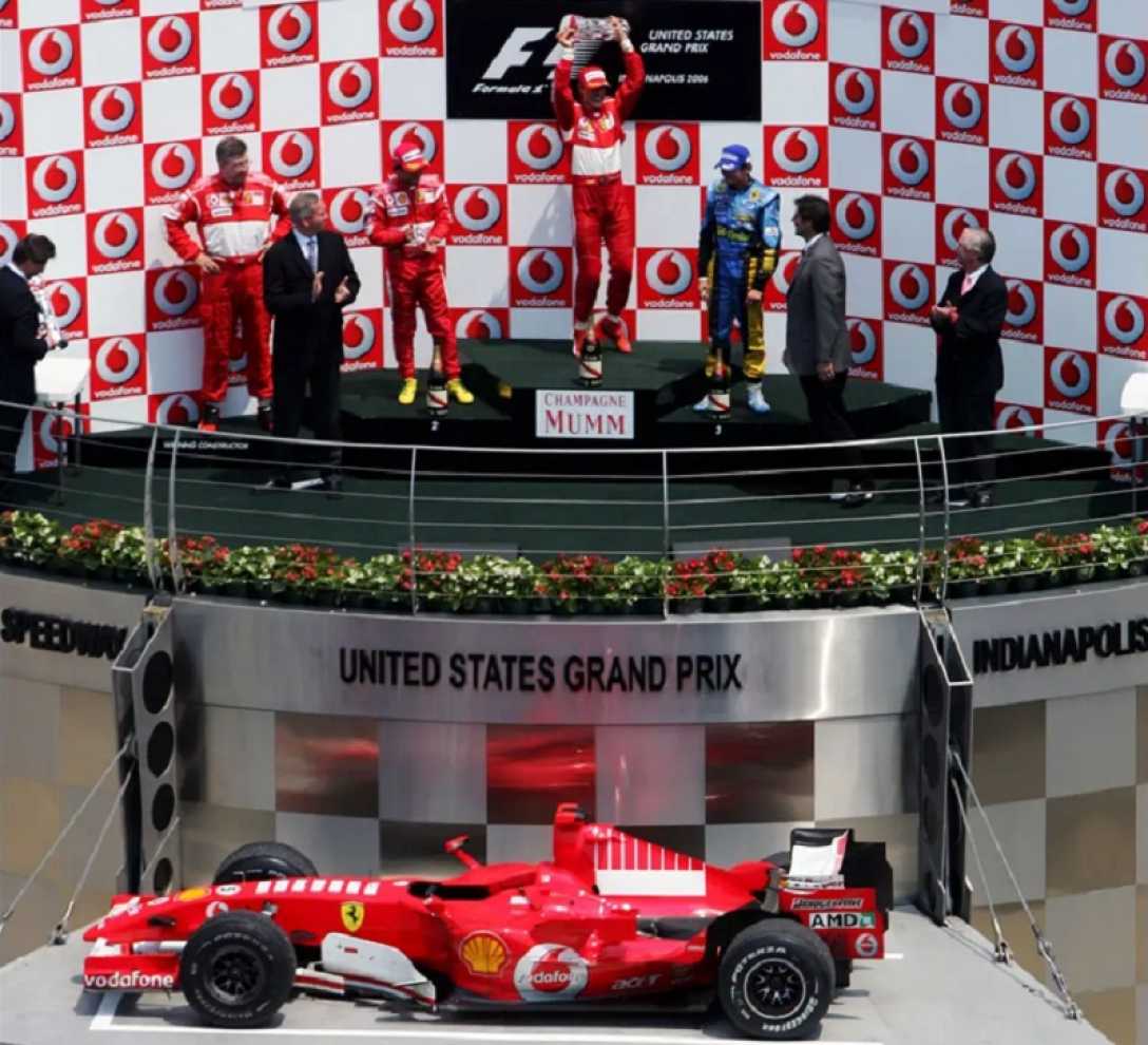 Шумахер гран-прі США Ferrari 248 F1, болід Ferrari, Міхаель Шумахер, болід Формули-1