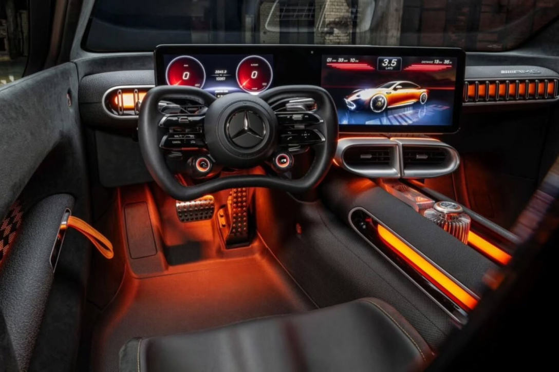 Салон Mercedes-AMG GT XX Салон Mercedes-AMG GT XX, Mercedes-AMG, електромобіль Mercedes