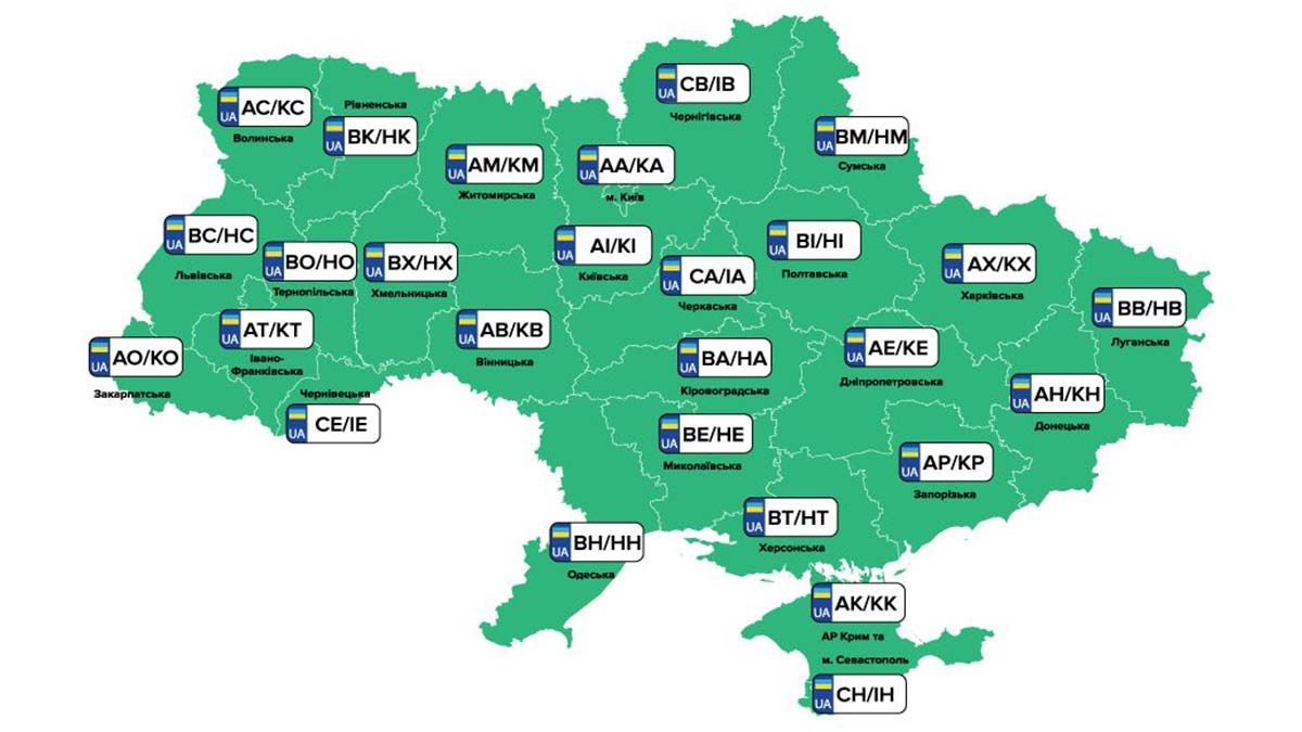 Букви на номерах авто