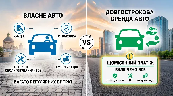Довгострокова оренда авто — один платіж замість витрат на утримання
