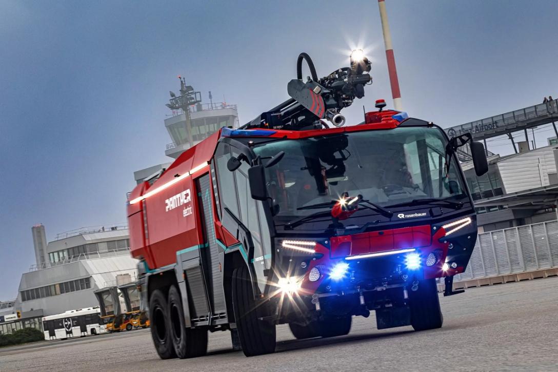Rosenbauer Panther 6×6 Electric електричне пожежне авто, пожежне авто, пожежний електромобіль, Rosenbauer Panther 6×6 Electric, Rosenbauer Panther